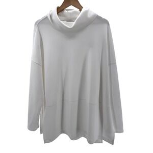 Spanx‎ AirEssentials Tunic Top White Turtleneck Pullover Long Sleeve XL